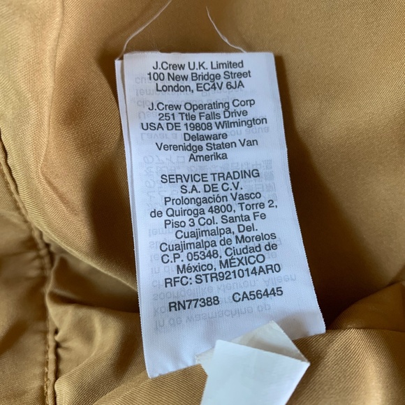 J. Crew tan animal print pencil skirt lined zip back vent size 12 - Picture 11 of 13